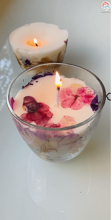 Pressed Flower Candles - preserving a summer past